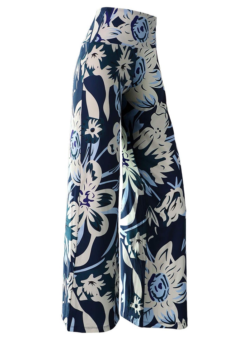 Arolina Women's Stretchy Wide Leg Palazzo Lounge Pants Casual Comfy High Waist Palazzo Pants - Image 1